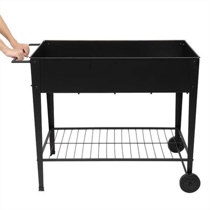 Mobile Metal Raised Garden Bed Cart With Legs For Outdoor House Patio