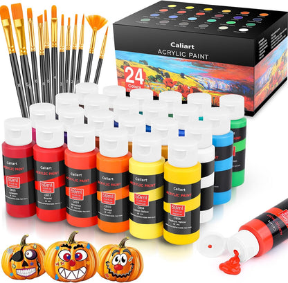 24 Colors Acrylic Paint Set