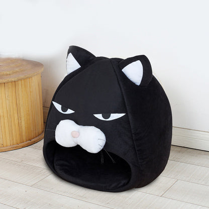Cartoon Cat bed Fleece Lovely Cat House