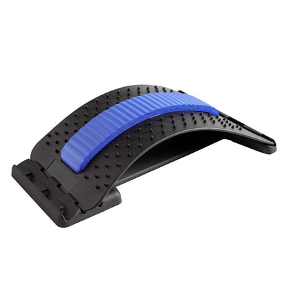 Back pain relief lumbar orthosis stretching device