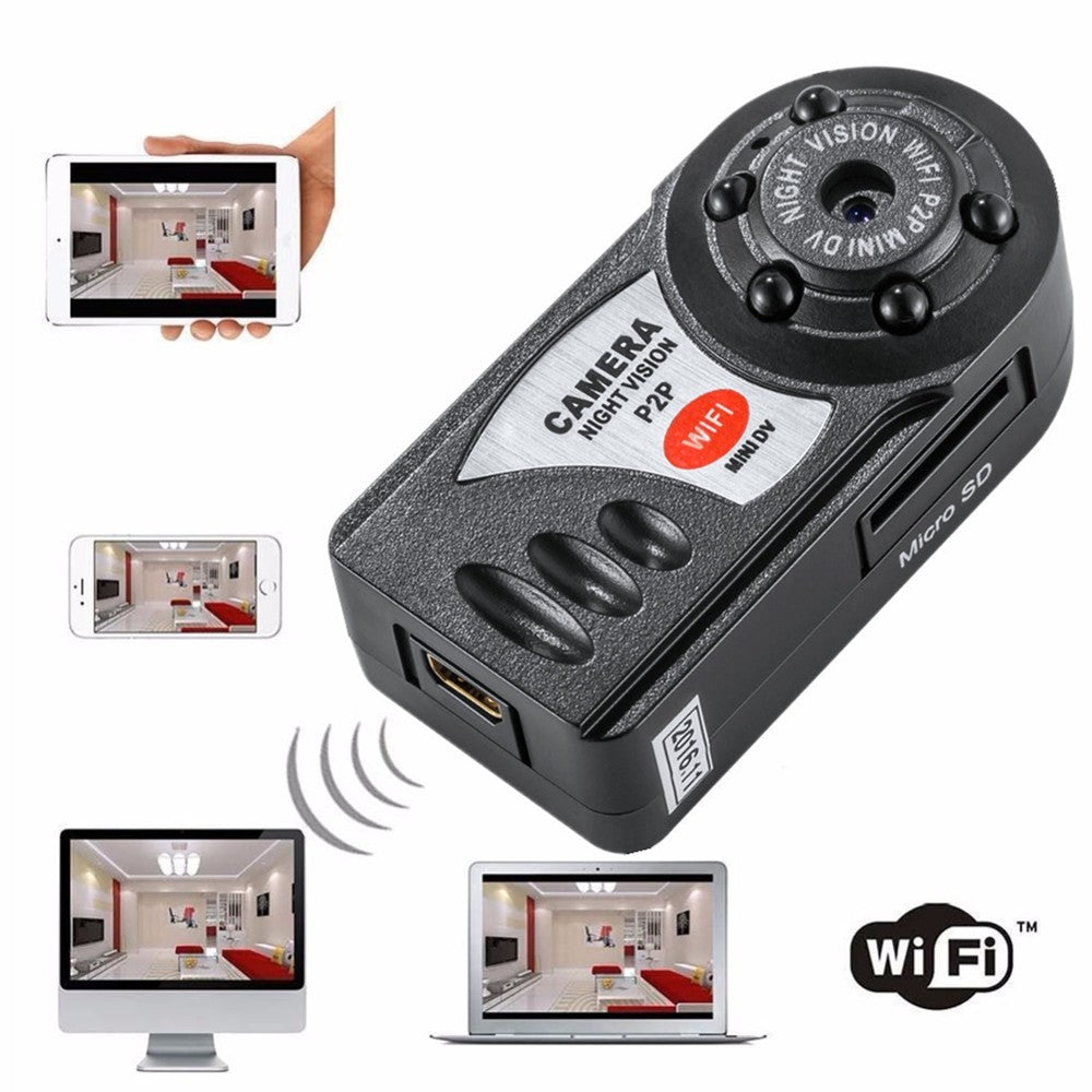 Mini WiFi wireless security camera with infrared night vision