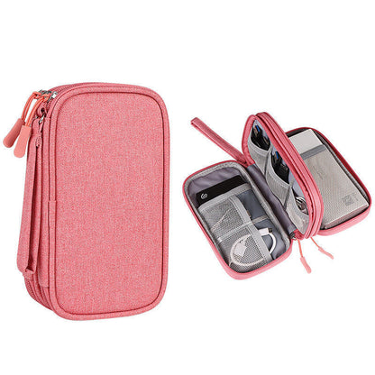 New Flat Digital Multifunctional Portable Travel Data Cable Storage Bag