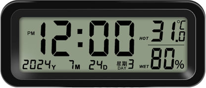 Car Digital Clock – Rechargeable Dashboard Clock with Time, Date, Temperature & Humidity Display – for Cars & Trucks