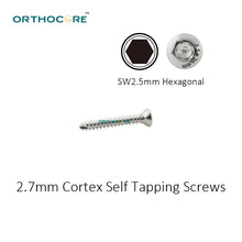 2.7mm stainless steel self-tapping cortical screws for veterinary orthopedic surgery