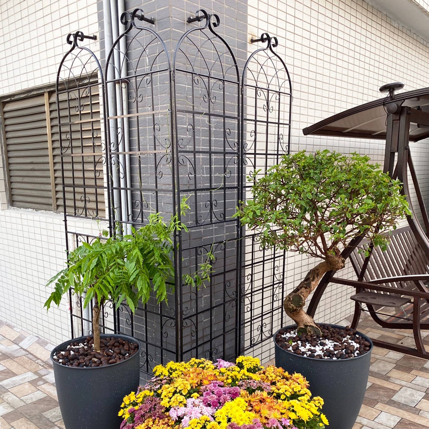 2 Pack Metal Garden Trellis Rustproof 