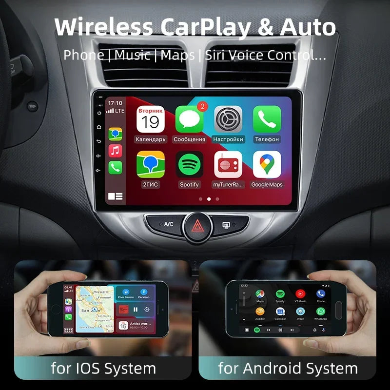 Srnubi Android 13 Carplay car radio for Hyundai Solaris Verna Accent 2010–2016