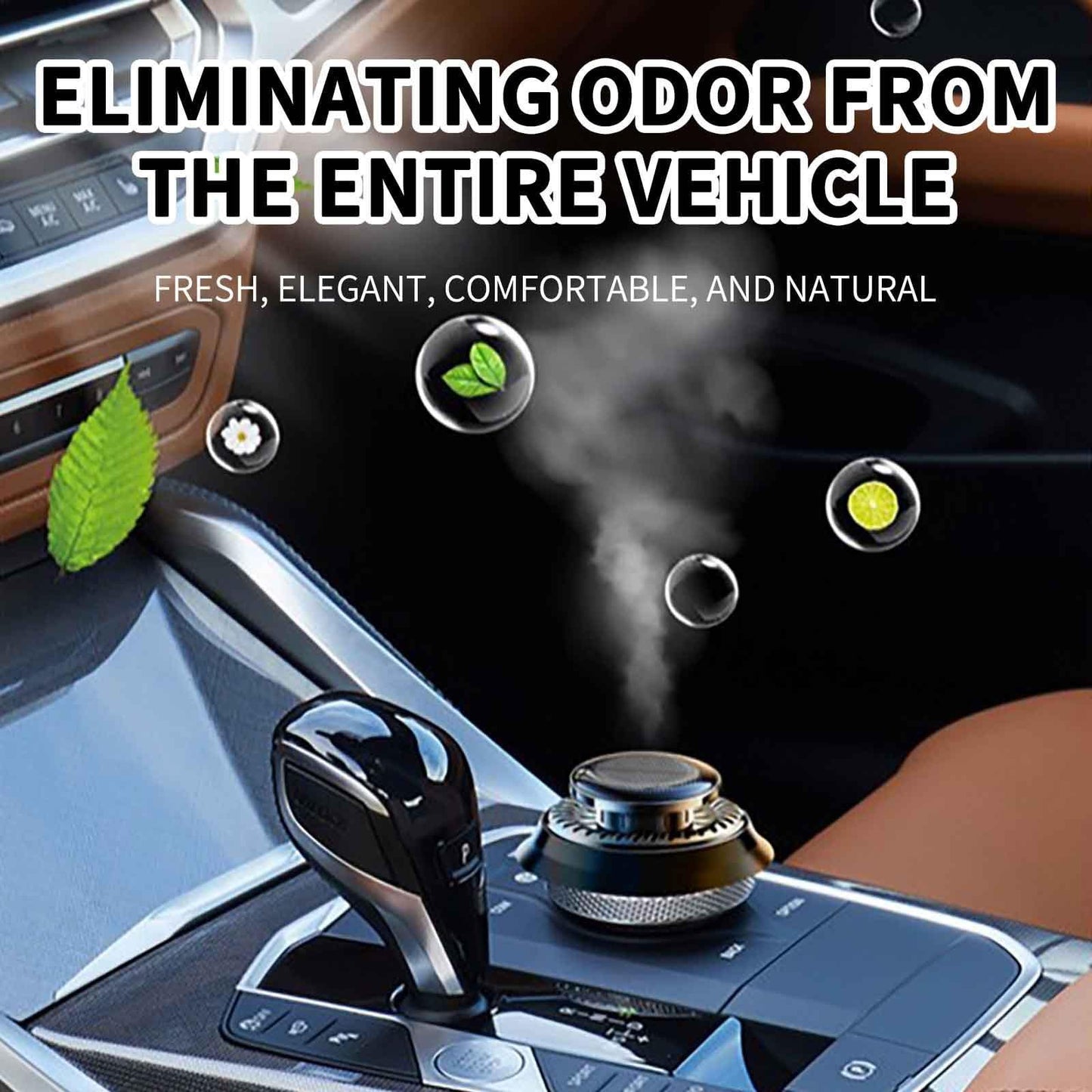 Flag Village Auto Tools Car Air Freshener, Solar Rotating Car Essential Oil Diffuser, Car Interior Decor Accessories, Odor Eliminator For Car Office Home Car Aromatherapy Car Essential Oil Diffuser Auto Diffuser