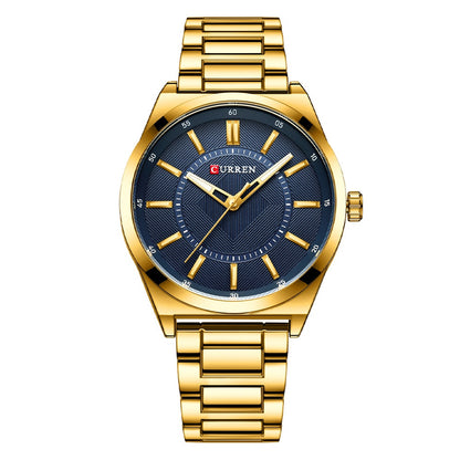 Mens Simple Business Waterproof Bar-Clasp Watch