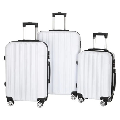 White Travel Suitcase Set