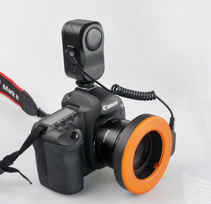 W48 ring light showing adjustable brightness and flexible mount