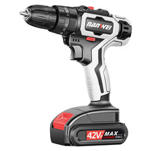 Rechargeable electric drill for woodworking and DIY repairs