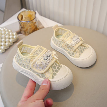 Children's Breathable Single Mesh Sports Shoes, Versatile And Fashionable Soft Soled Baby And Girl Walking Shoes