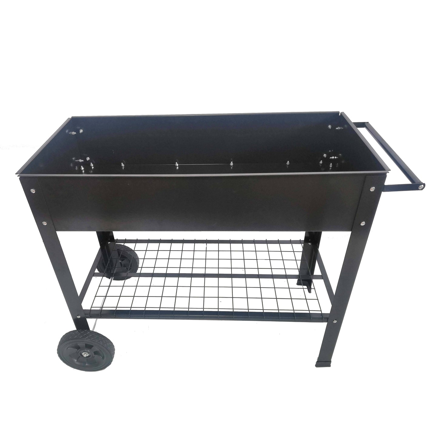 Mobile Metal Raised Garden Bed Cart With Legs For Outdoor House Patio