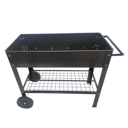 Mobile Metal Raised Garden Bed Cart With Legs For Outdoor House Patio