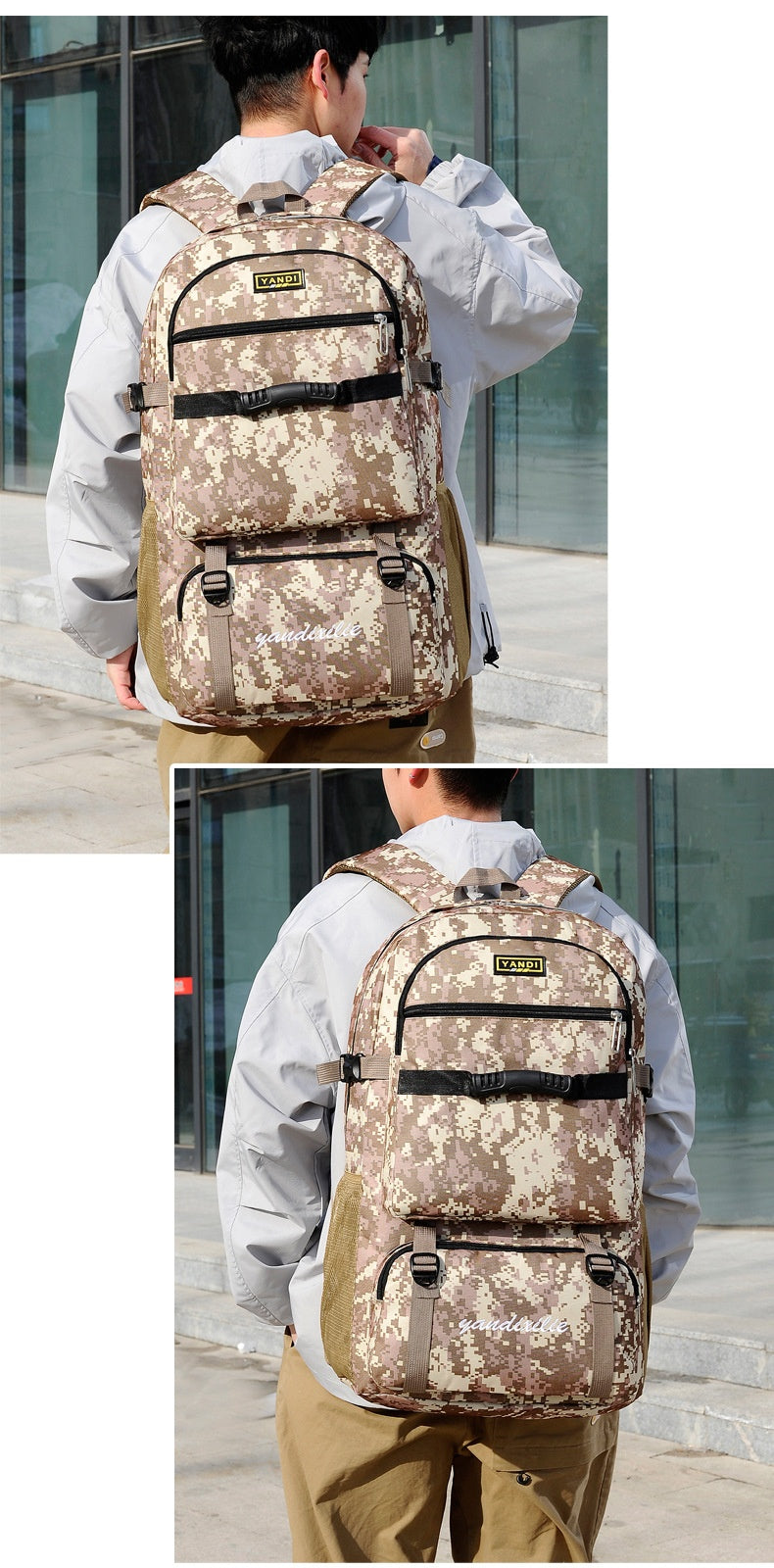 Only Self Pickup-Expanding Backpack, Durable And Retro Style Backpack, Super Large Capacity Hiking Backpack, Job-related Travel Backpack, Camping Luggage Bag