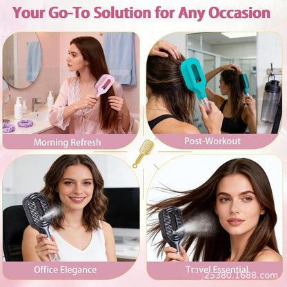 One-Click Spray Anti-Frizz Hair Brush