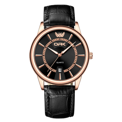 Single-calendar Waterproof Quartz Mens Watch