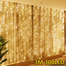 3M LED string lights with 8 modes illuminating a festive Christmas party