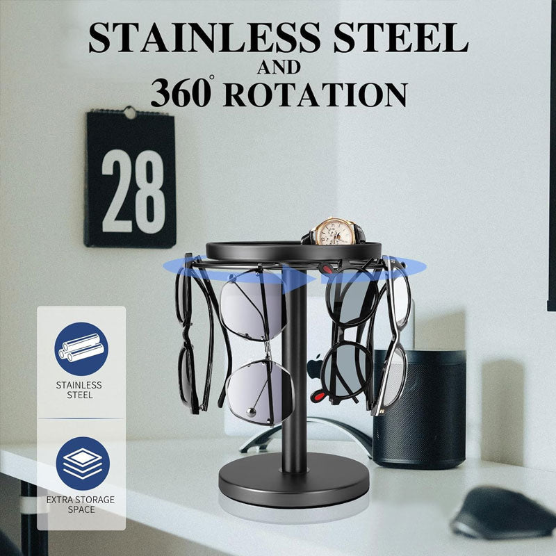 360 Rotating Sunglasses Storage Rack for Eyewear Organization