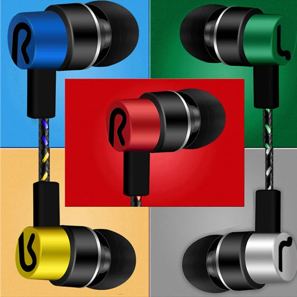 3.5mm In-Ear Wired Headphone with stereo bass, noise cancelling, and mobile compatibility for HD calls and immersive music
