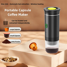 3 in 1 portable coffee maker for capsules, ground coffee, and travel use