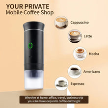 3 in 1 portable coffee maker for capsules, ground coffee, and travel use