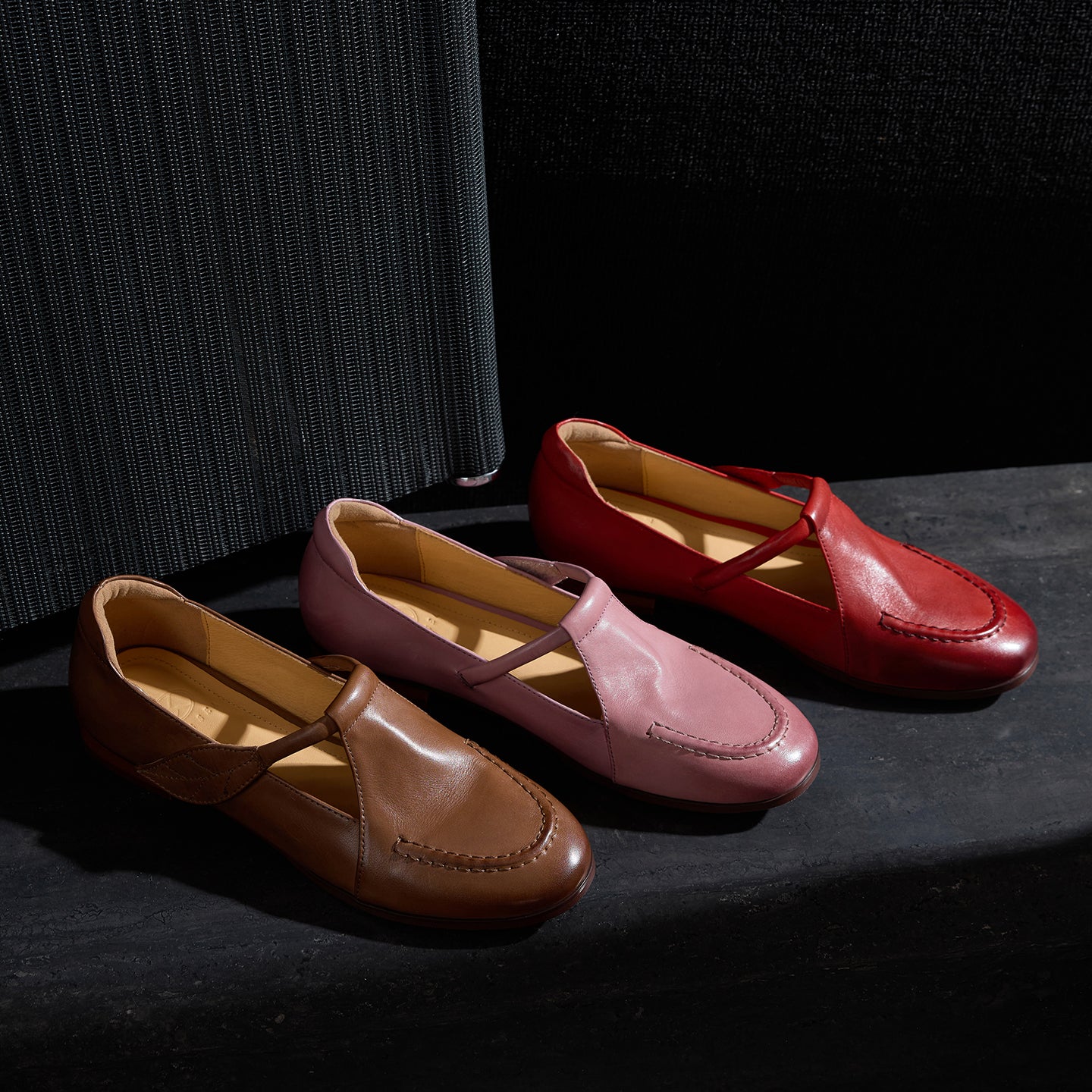 Women's Full Grain Leather T-Strap Mary Jane Flats, Premium Genuine Leather Casual Shoes
