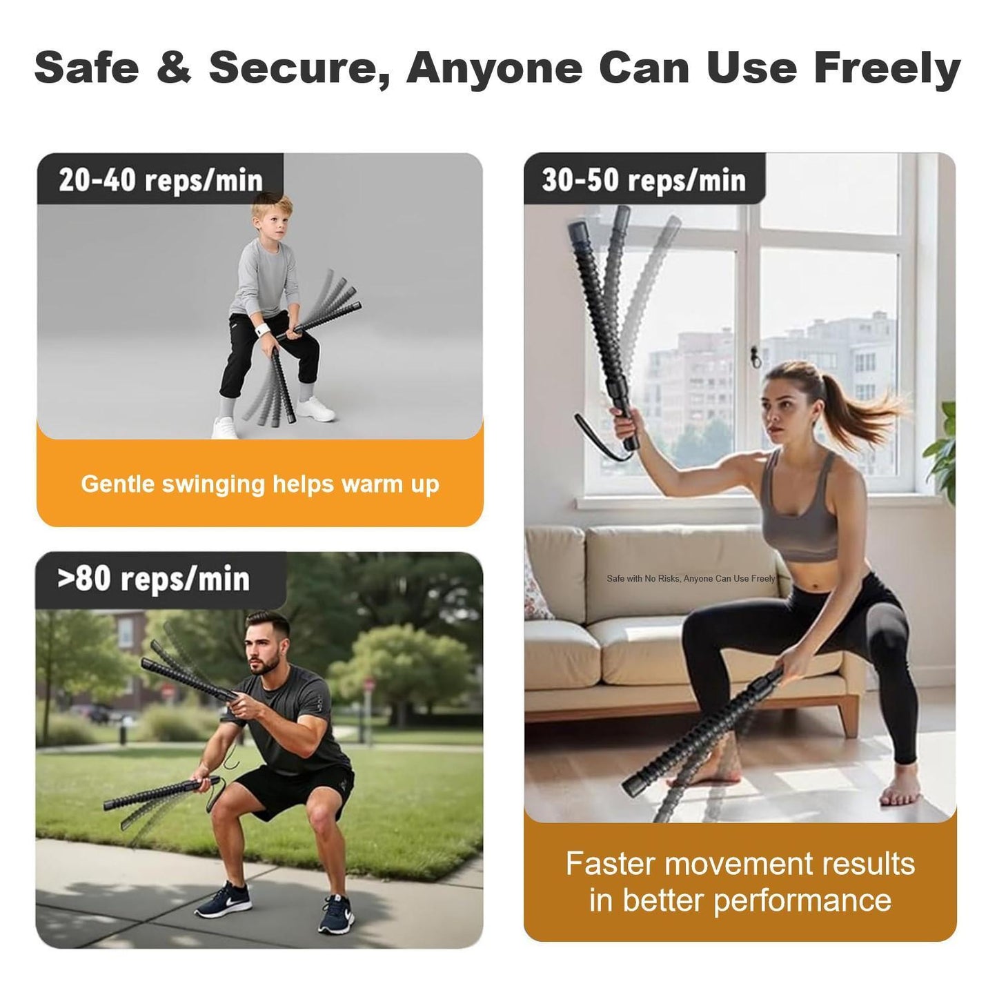 Upgraded Spring-coated Cordless Silent Battle Rope, Portable Home Gym Equipment For Both Men And Women, Suitable For Indoor And Outdoor Workouts.
