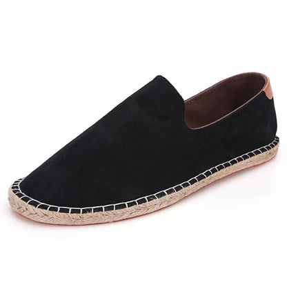 Wear-resistant Canvas Mens Shoes Breathable Slip-on Loafers