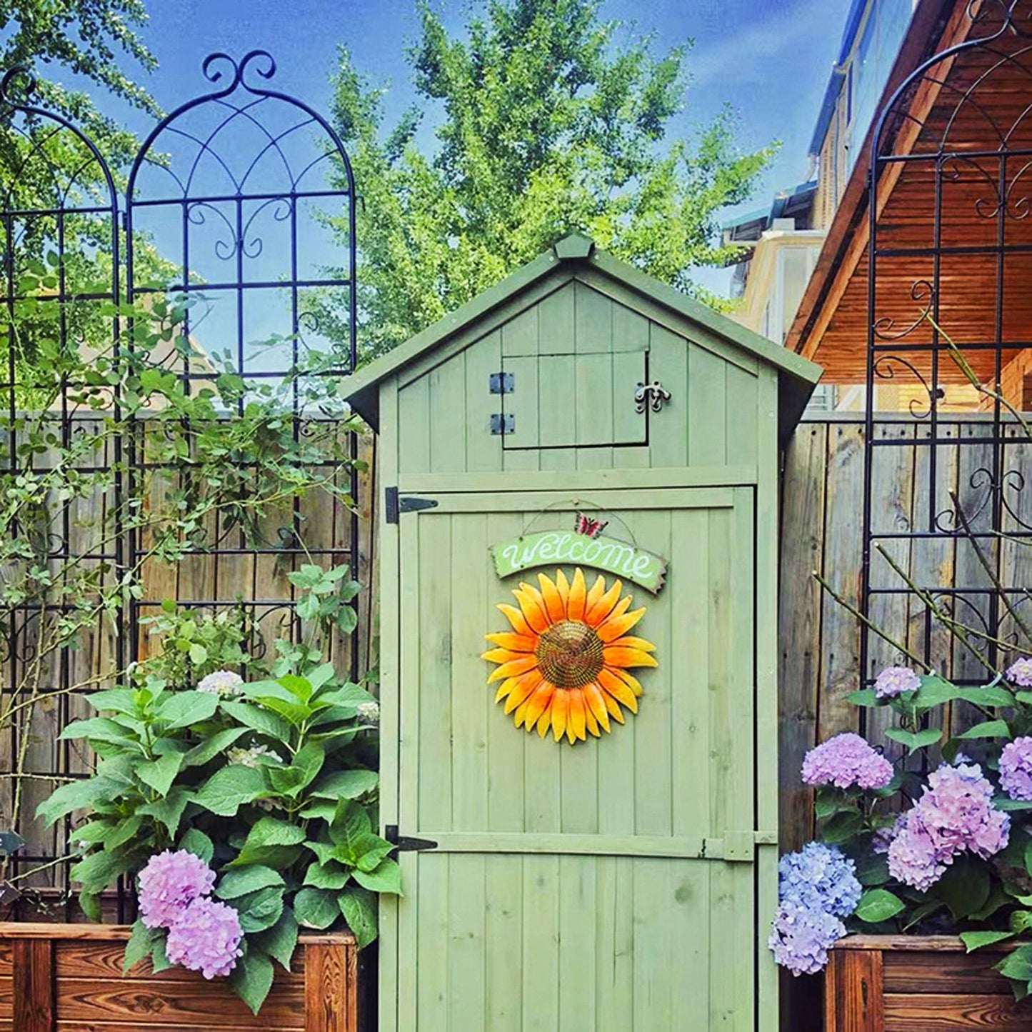 2 Pack Metal Garden Trellis Rustproof Trellis For Climbing Plants