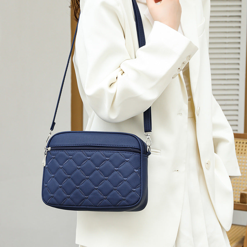 Large capacity crossbody bag for women multi pocket shoulder bag
