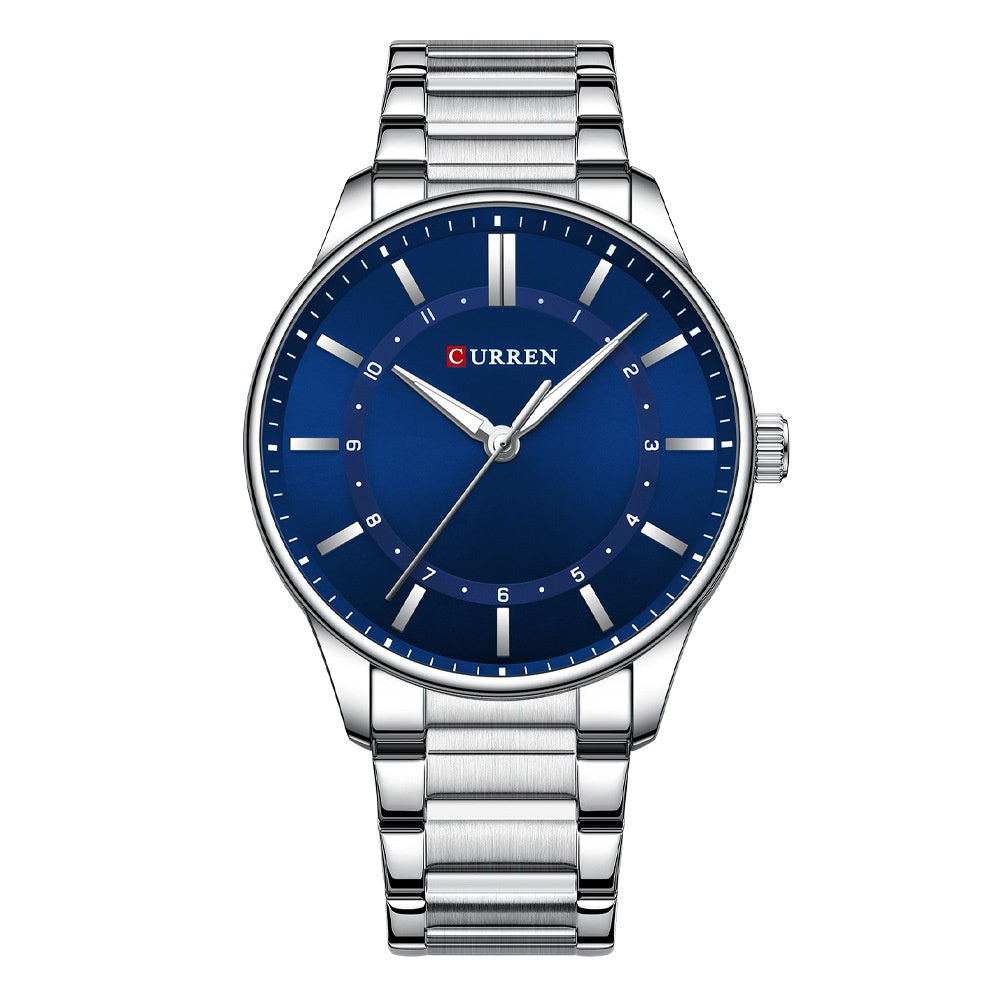 Mens Round Large-Dial Waterproof Watch