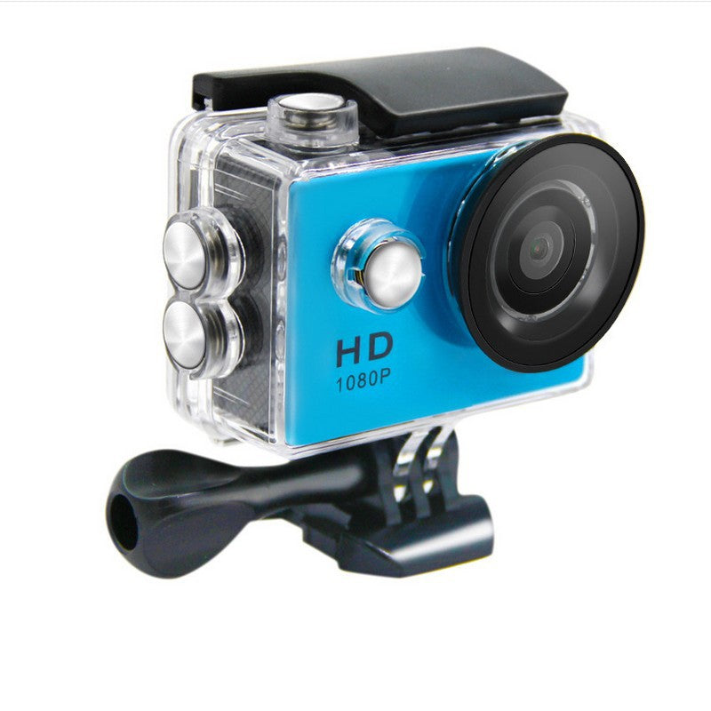 Waterproof sports camera rated for 30 meters underwater depth
