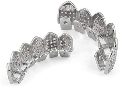 18K Gold Plated Iced Out Teeth Grills