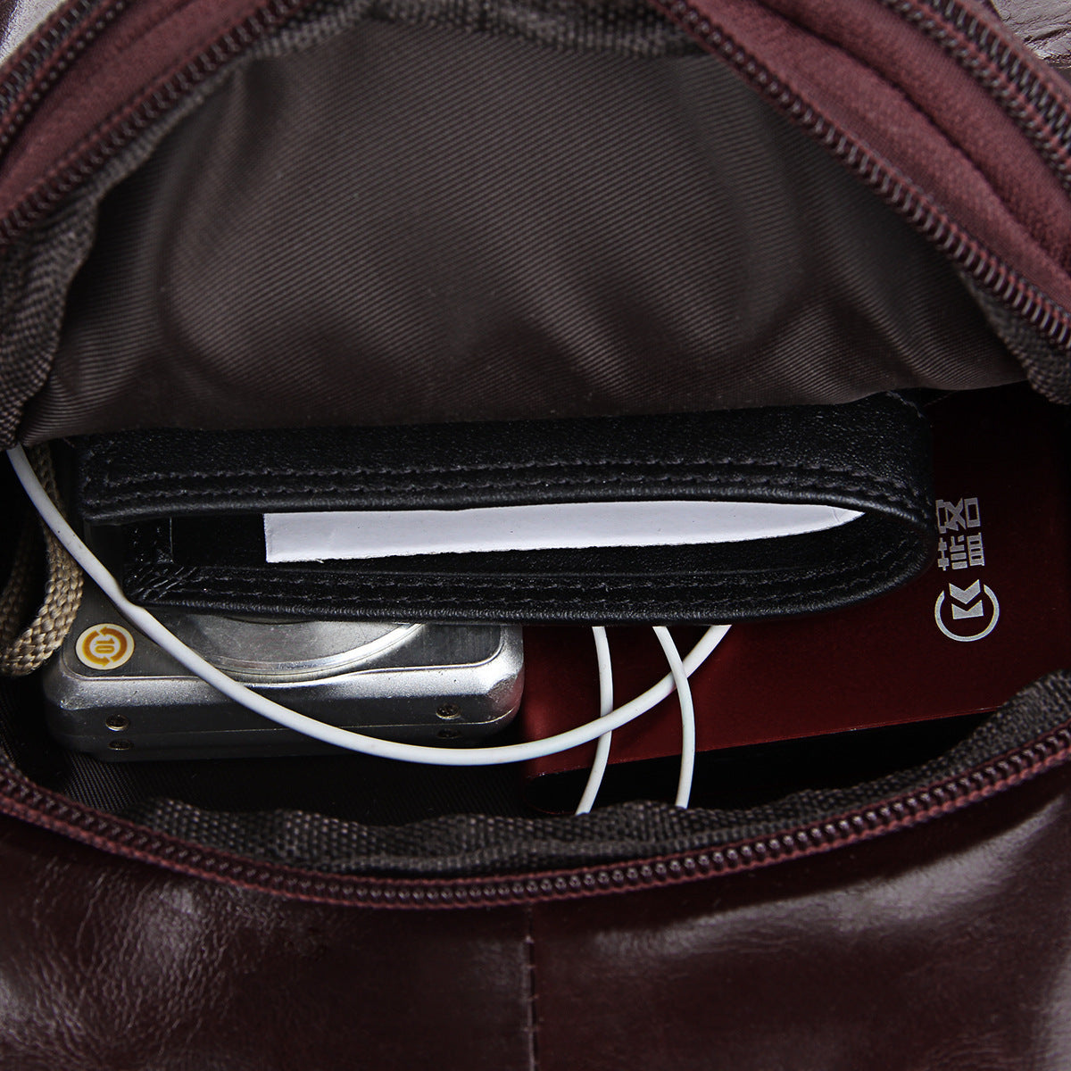 Men's First-Layer Cowhide Crossbody Bag