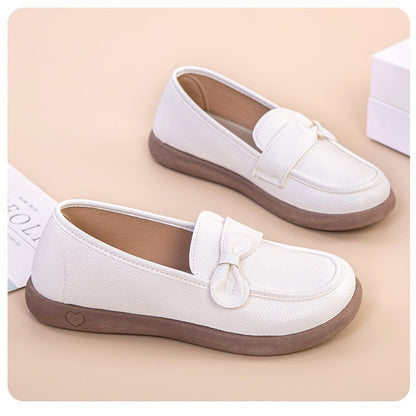 Flat Comfortable NonSlip Leather Shoes For Middle Aged And Elderly Individuals
