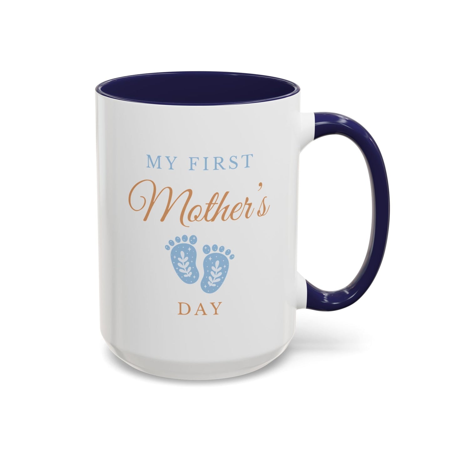 My First Mother's Day Accent Coffee Mug - Boy Mom Mother's Day Mug