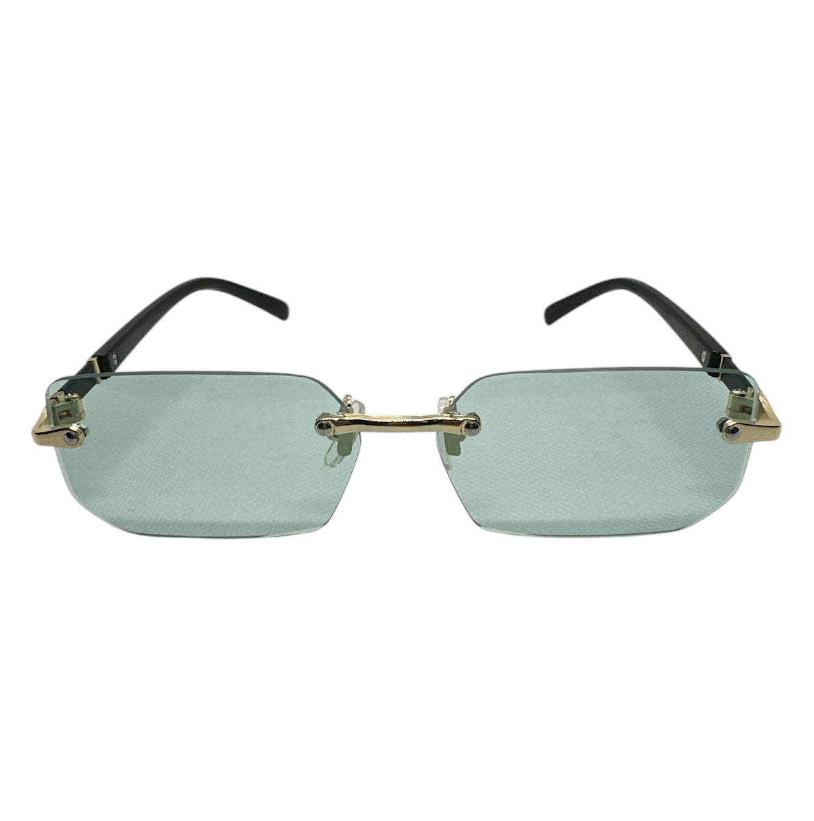 Ocean Turquoise Rimless Sunglasses for Men and Women