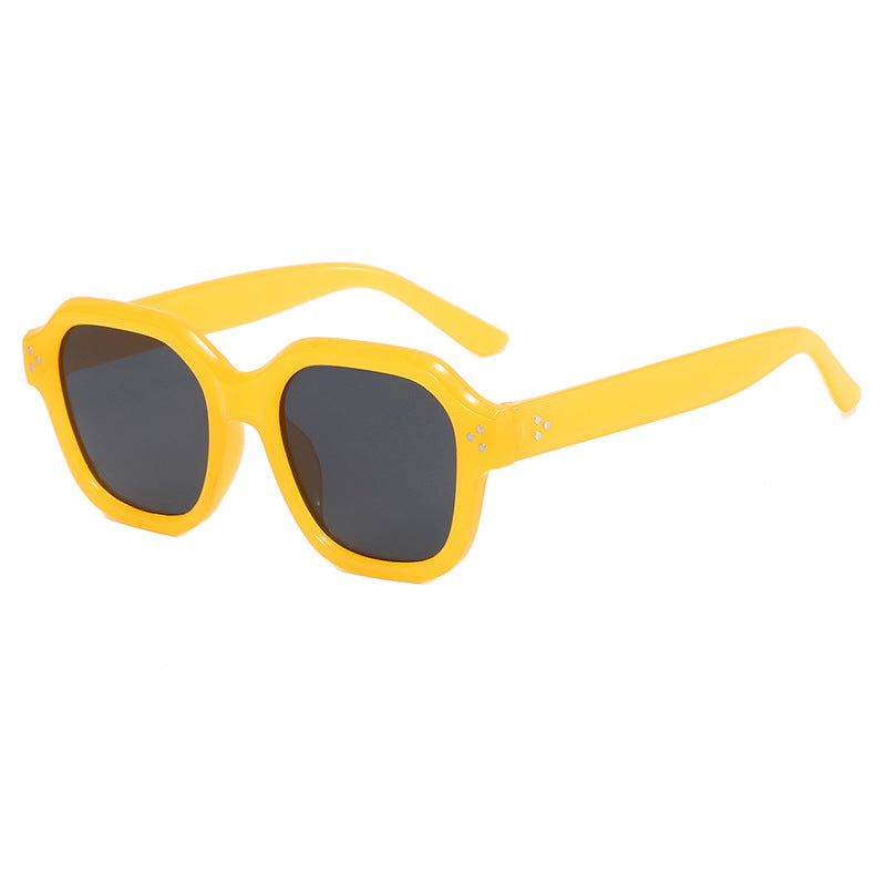 Fashionable Retro Rice-Grain Purple Sunglasses With A Distinctive Style
