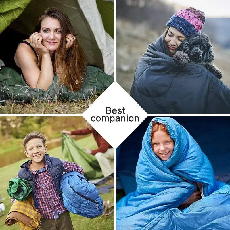 4 season sleeping bag for outdoor camping and hiking, ultralight and waterproof

