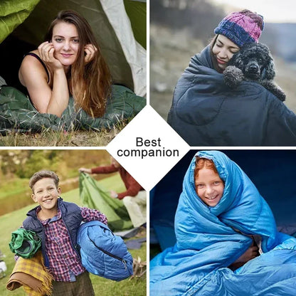 4 season sleeping bag for outdoor camping and hiking, ultralight and waterproof

