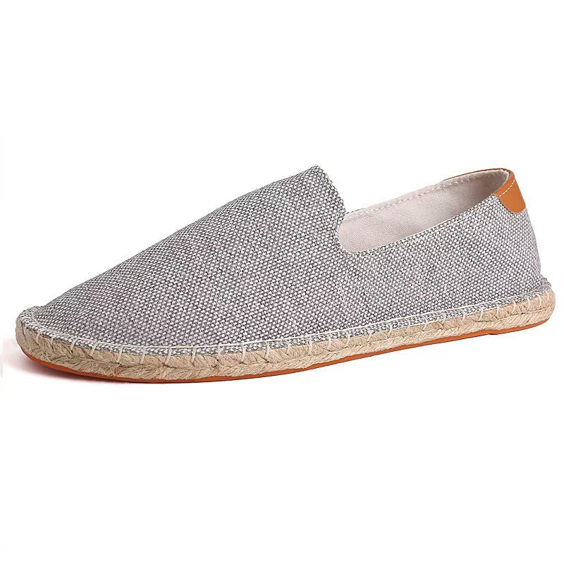 Wear-resistant Canvas Mens Shoes Breathable Slip-on Loafers