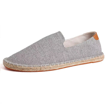 Wear-resistant Canvas Mens Shoes Breathable Slip-on Loafers
