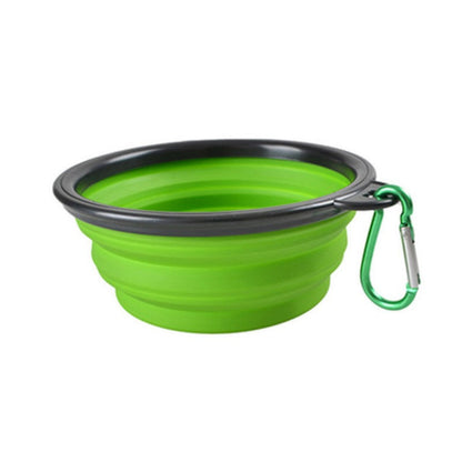 Pet Silicone Dog Food Water Bowl Travel Portable Folding  Supplies