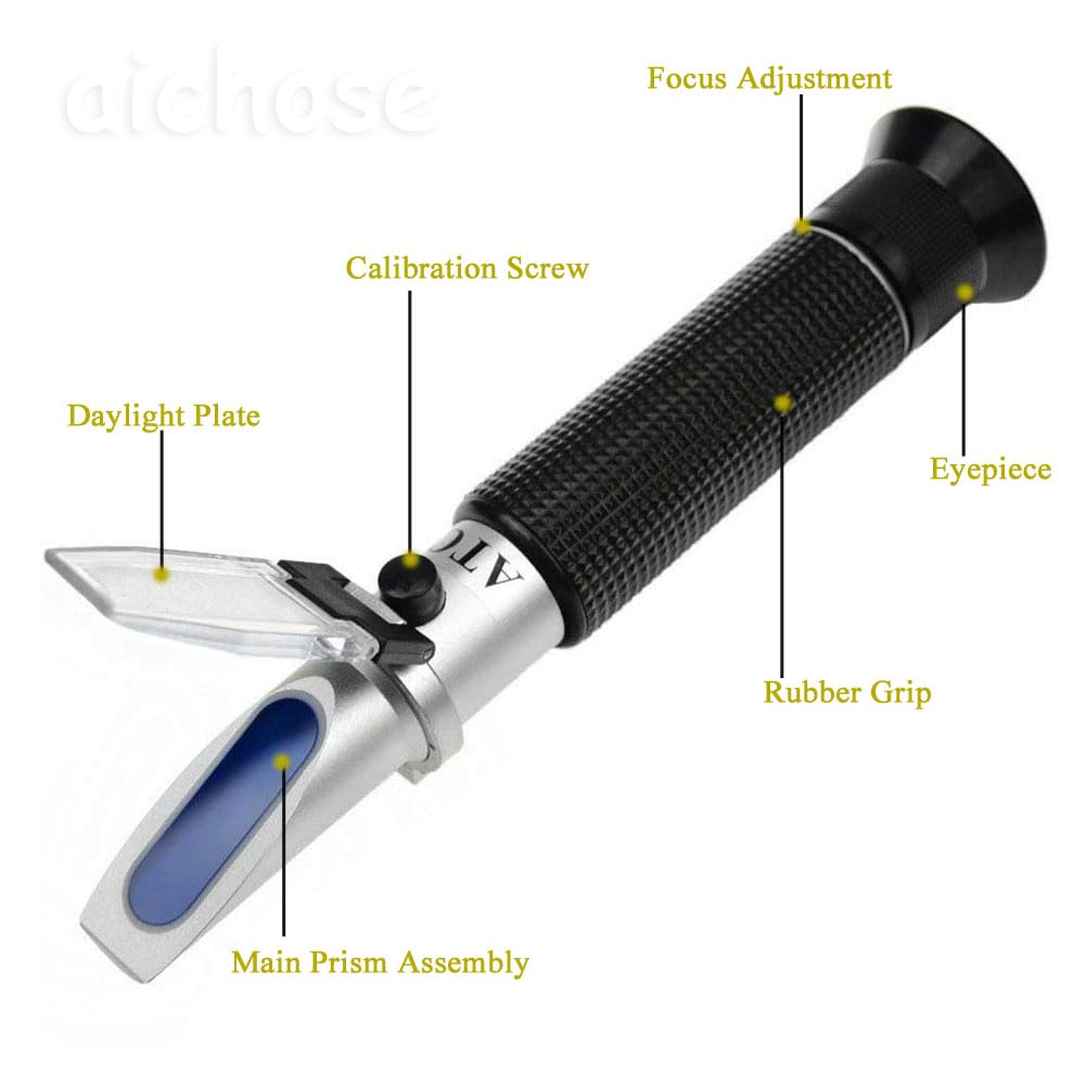 Veterinary animal refractometer for testing
