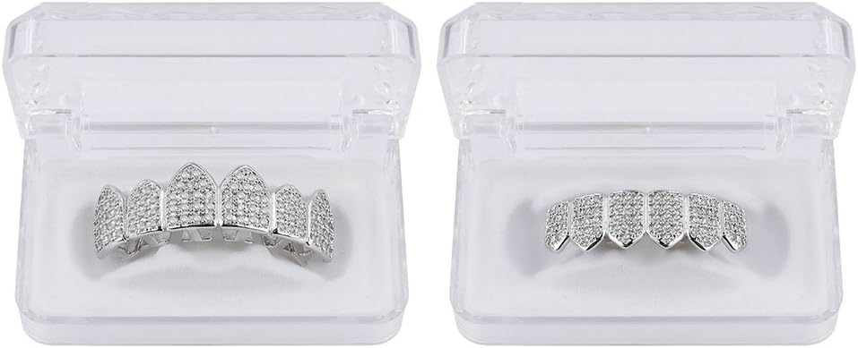 18K Gold Plated Iced Out Teeth Grills