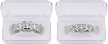 18K Gold Plated Iced Out Teeth Grills