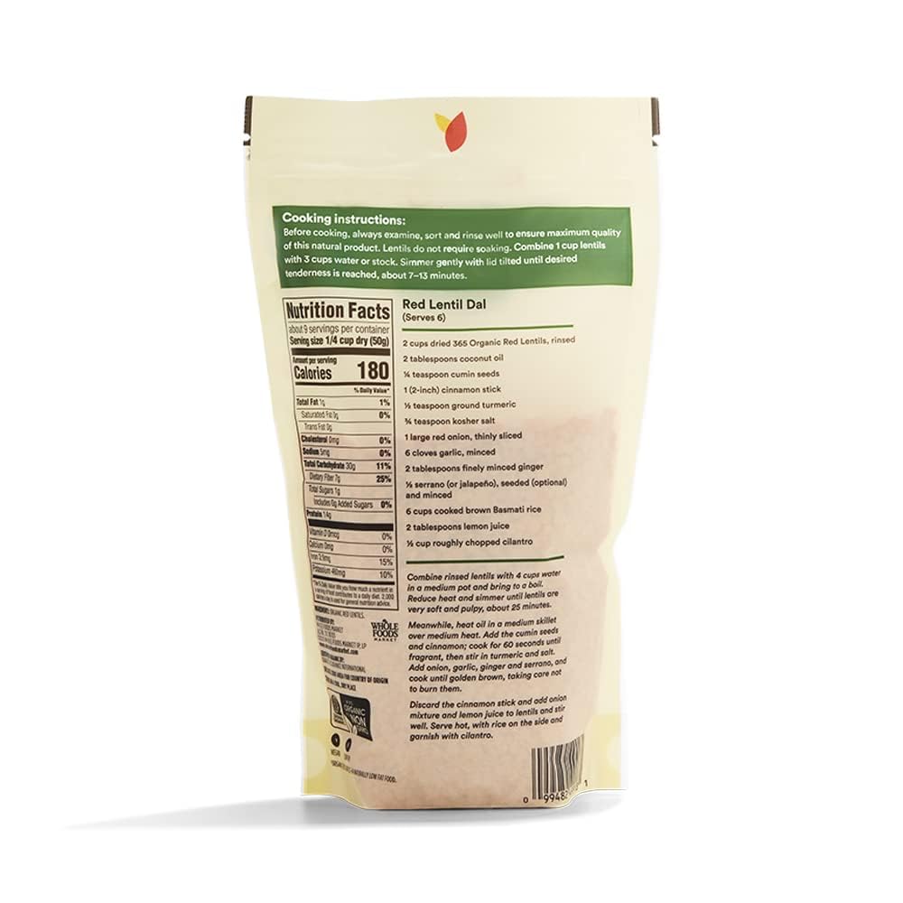 365 Organic Red Lentils