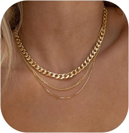  14k Gold Herringbone Necklace
