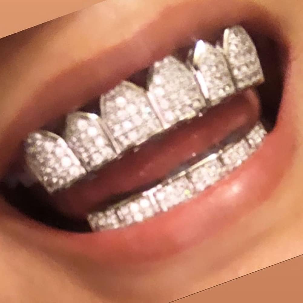 18K Gold Plated Iced Out Teeth Grills